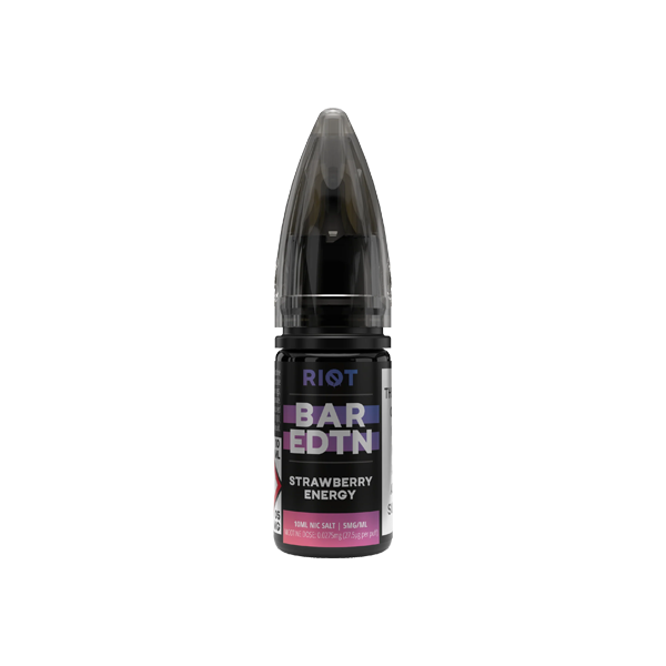 Strawberry Energy Riot Squad Bar Edition Nic Salts 10ml