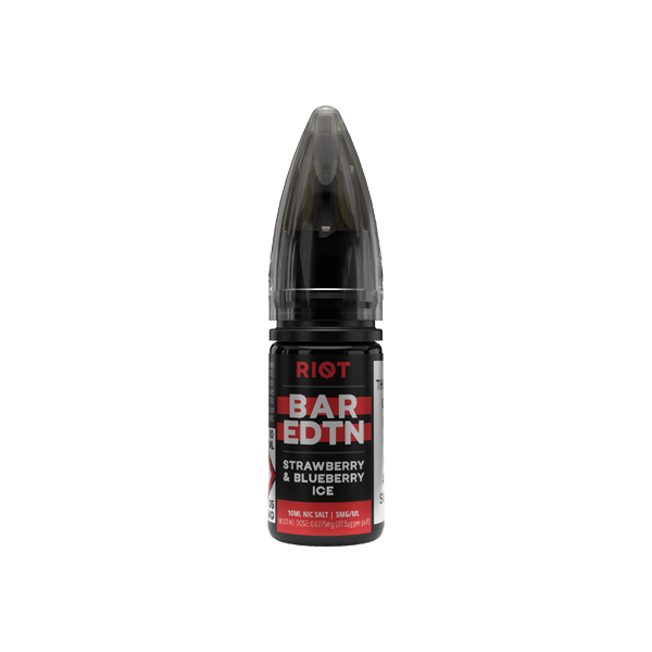 Strawberry & Blueberry Ice Riot Squad Bar Edition Nic Salts 10ml